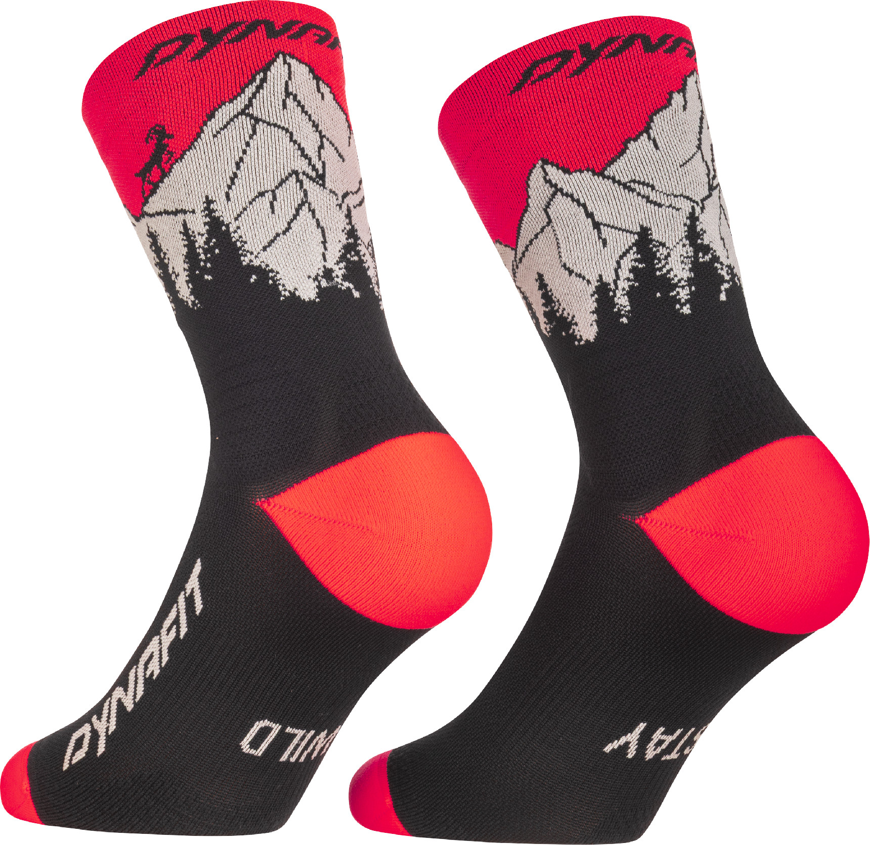 Ponožky Dynafit Traverse Crew black out/ultra coral Barva: korálová / černá, Velikost: 35-38