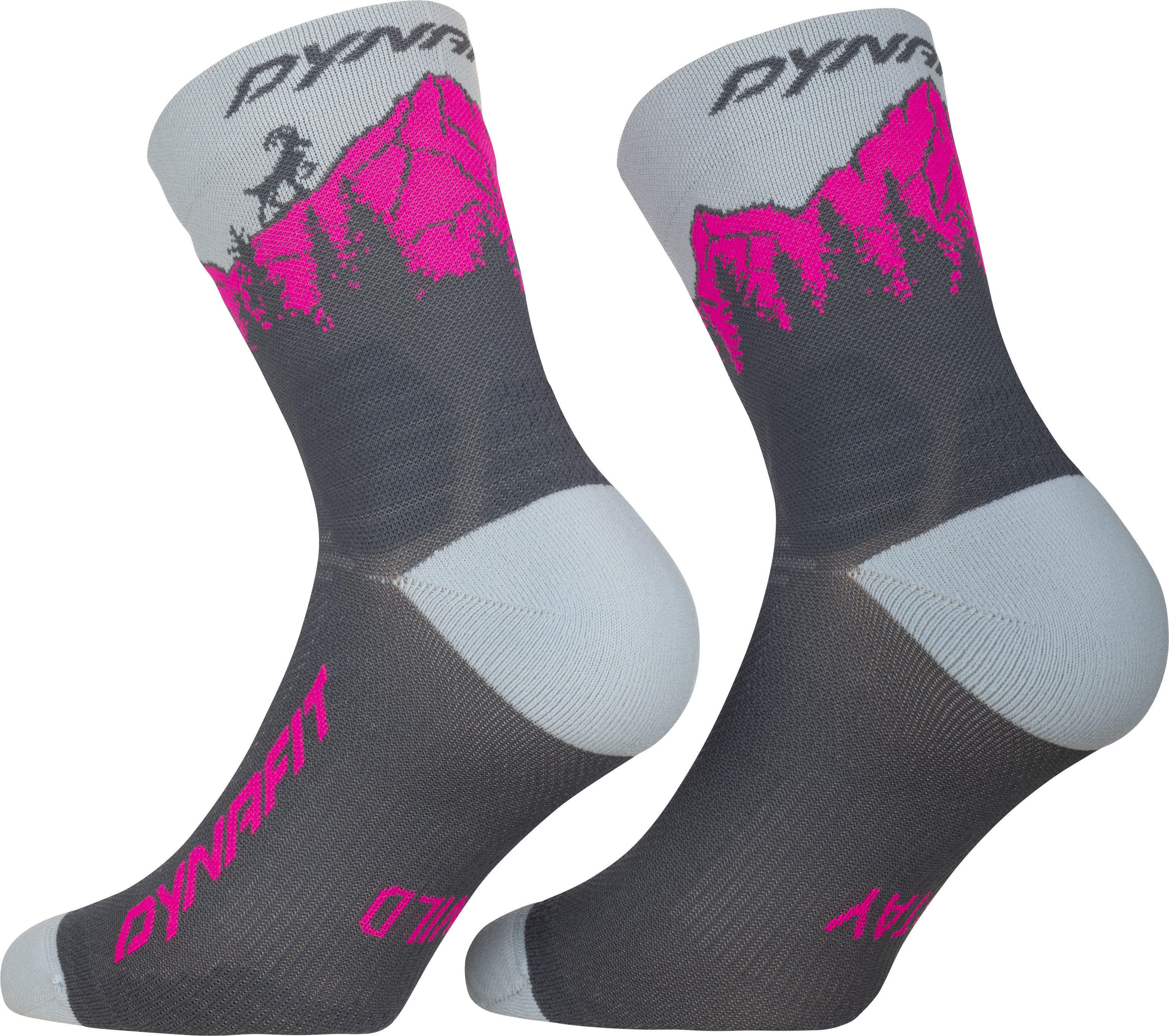 Ponožky Dynafit Traverse Mid cinder/pink glo 2026 Barva: růžová / šedá, Velikost: 43-46