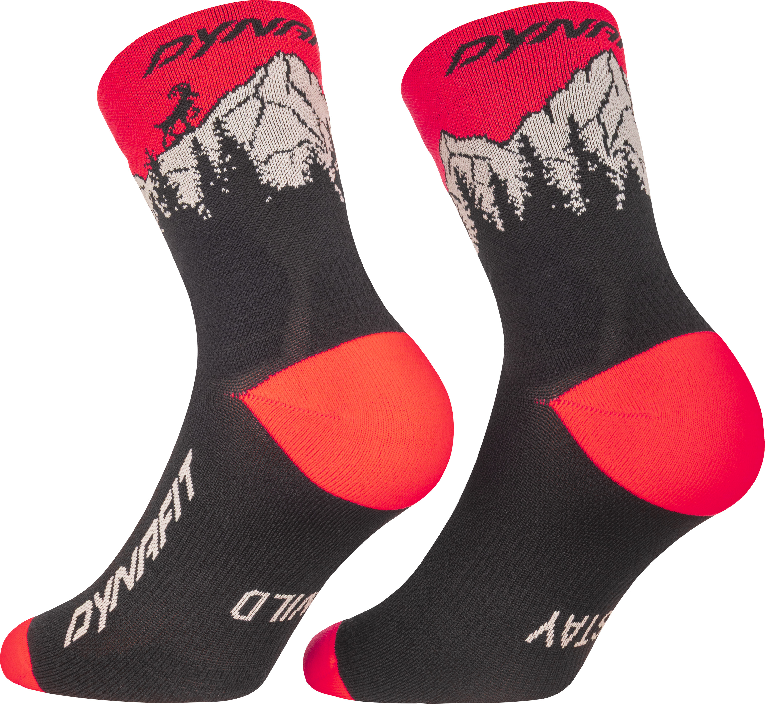 Ponožky Dynafit Traverse Mid black out/ultra coral 2026 Barva: korálová / černá, Velikost: 39-42