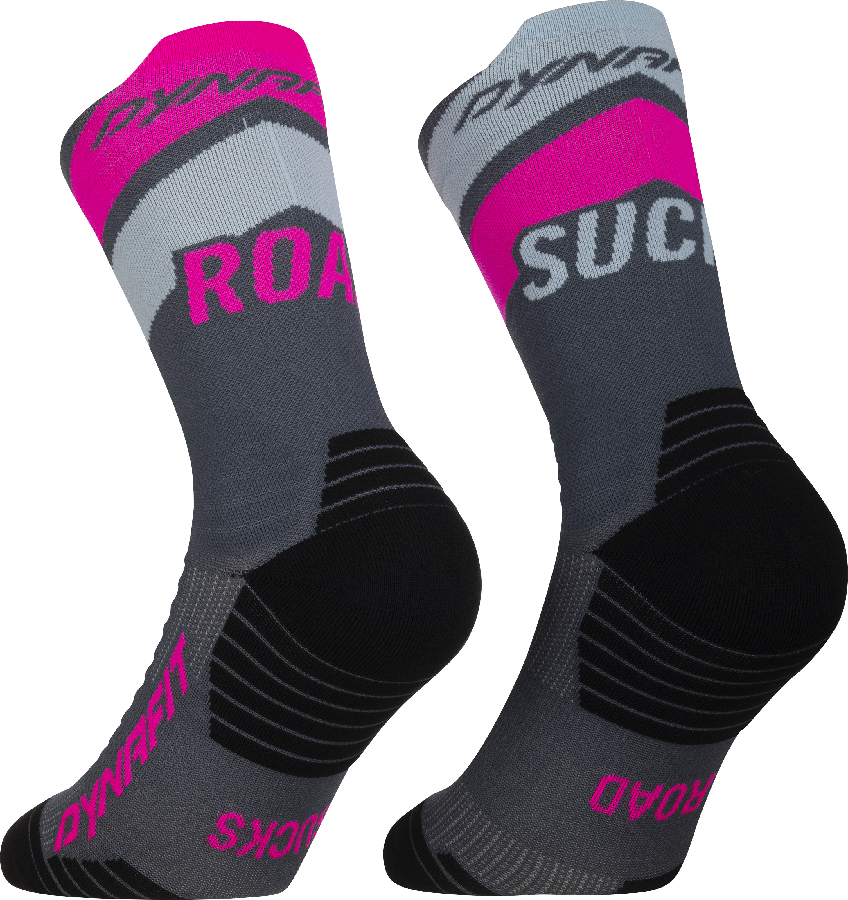 Ponožky Dynafit Ultra Crew cinder/pink glo 2026 Barva: růžová / šedá, Velikost: 43-46