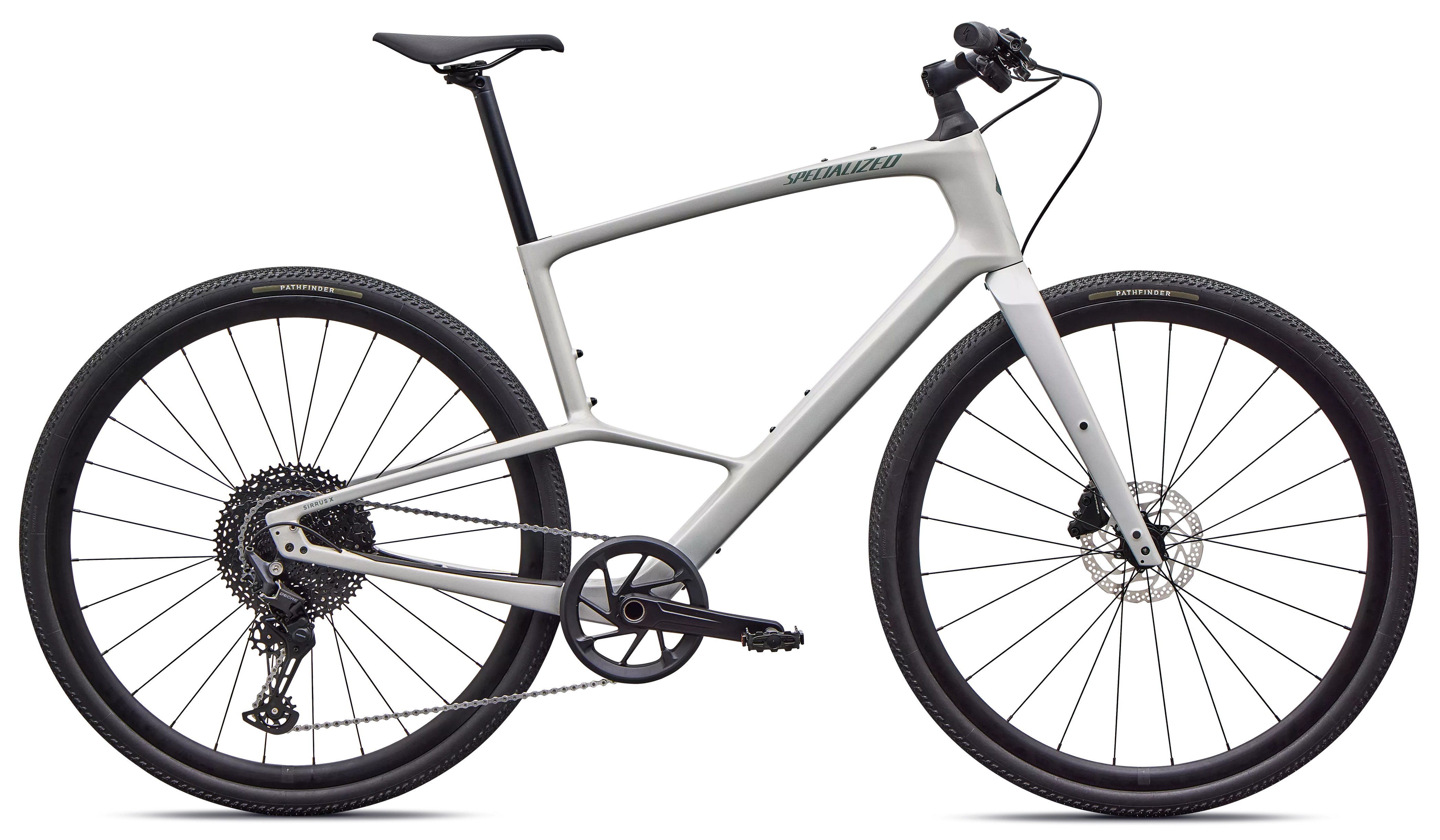 Specialized Sirrus  X 5.0 gloss dolomite metallic/fjord metallic frost 2027 Barva: bílá, Velikost: XL