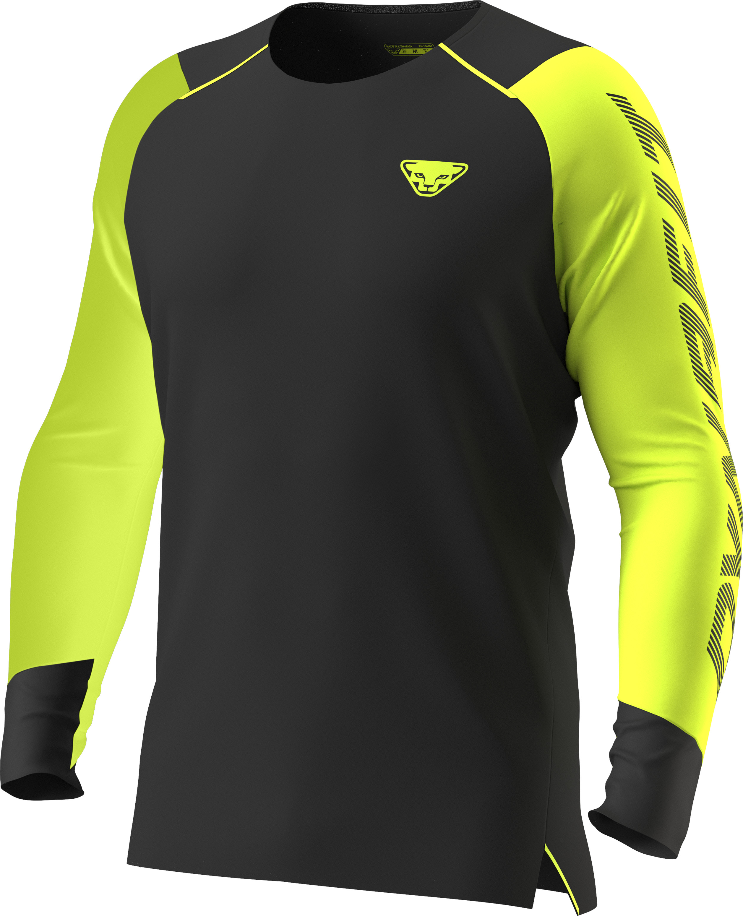 Tričko s dlouhým rukávem Dynafit DNA ultra yellow 2026 Barva: černá / žlutá, Velikost: L
