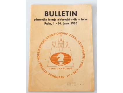 9281 bulletin pasmoveho turnaje mistrovstvi sveta v sachu praha 1985