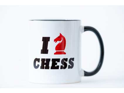 Šachový hrnek I❤️ chess