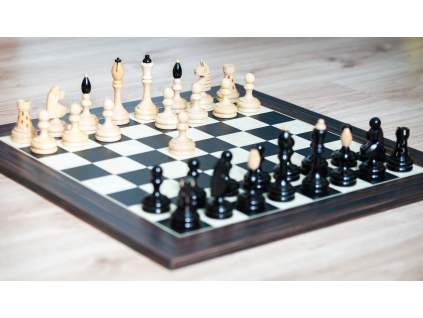 Drevená šachová súprava Black Ebony klubovka  + doprava zdarma
