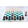 Drevené šachy Staunton komplet, zelené  + doprava zdarma