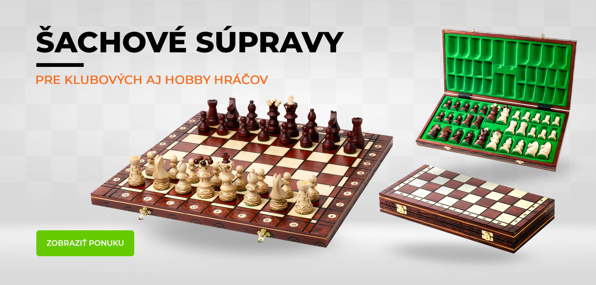 Ponuka šachových súprav pre klubových a hobby hráčov
