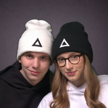 Čepice Trojice (unisex, bílá/černá)