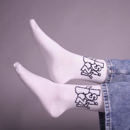 Bílé ponožky JSI BOŽÍ