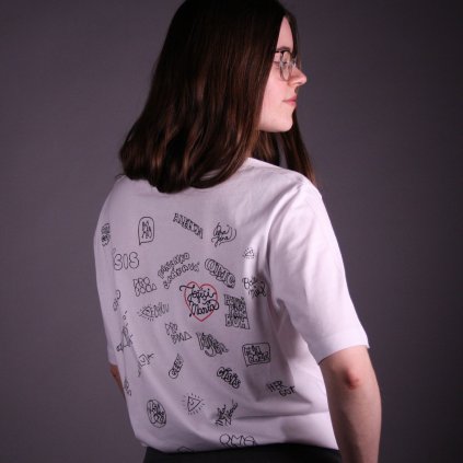 Tričko Výkřiky (unisex, bílá)