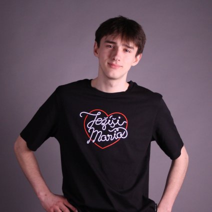 Tričko JežíšiMaria (unisex, černá)