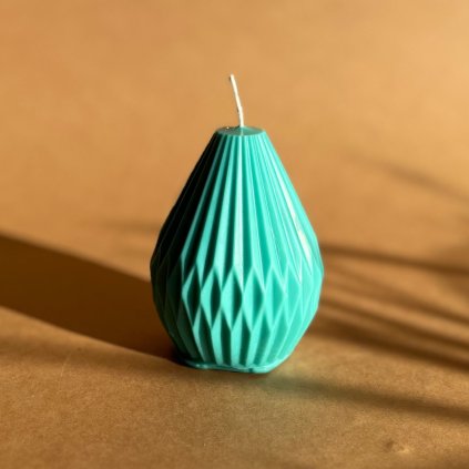 Sójová svíčka - modro-zelená