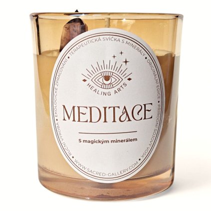 Svíčka Meditace s ametystovou špičkou