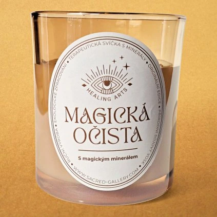Svíčka Magická očista s černým obsidiánem