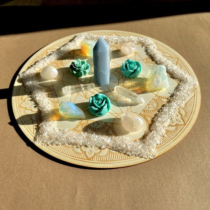 Vánoční mandala s Angelitem