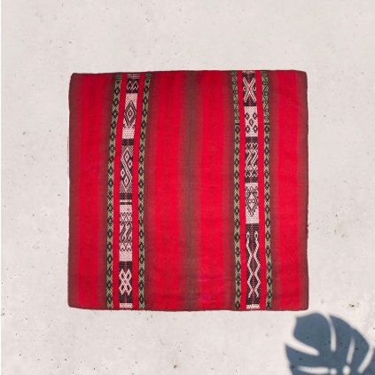 Sanancha Red Blanket Small  Peruvian mesamanta