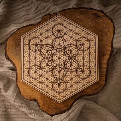 Mandala Merkaba  podložka pro minerály