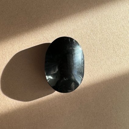 Black Obsidian Pound Stone  Polished mineral stone