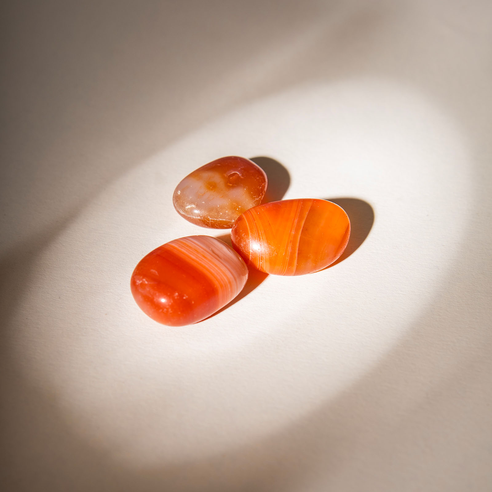 Carnelian Pebble Stone Small polished mineral stone Sacred Gallery