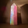 Rainbow Rose Quartz L  Large tower