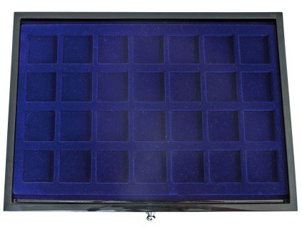 Luxusní lakovaný dřevěný šuplík -  28 polí o rozměru 40 x 40 mm