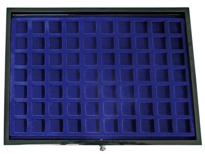 Luxusní lakovaný dřevěný šuplík -  70 polí o rozměru 25 x 25 mm