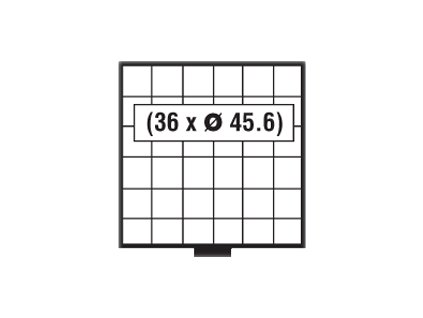 Odolný šuplík BEBA MAXI, 36 polí o rozměru 45,6 x 45,6 mm