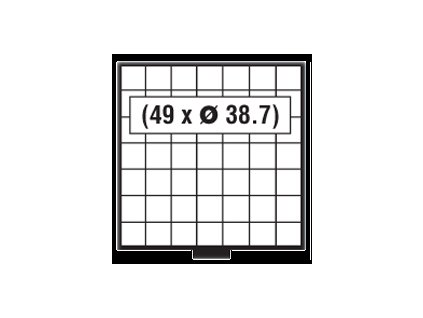 Odolný šuplík BEBA MAXI, 49 polí o rozměru 38,7 x 38,7 mm