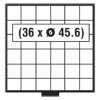 Odolný šuplík BEBA MAXI, 36 polí o rozměru 45,6 x 45,6 mm