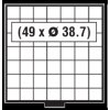 Odolný šuplík BEBA MAXI, 49 polí o rozměru 38,7 x 38,7 mm