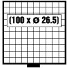 Odolný šuplík BEBA MAXI, 100 polí o rozměru 26,5 x 26,5 mm