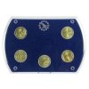 Akrylová etue na jednu kompletní sadu € mincí, modrá
