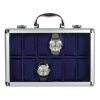 Hliníkový kufřík CLASSIC na hodinky – tmavě modrý samet
