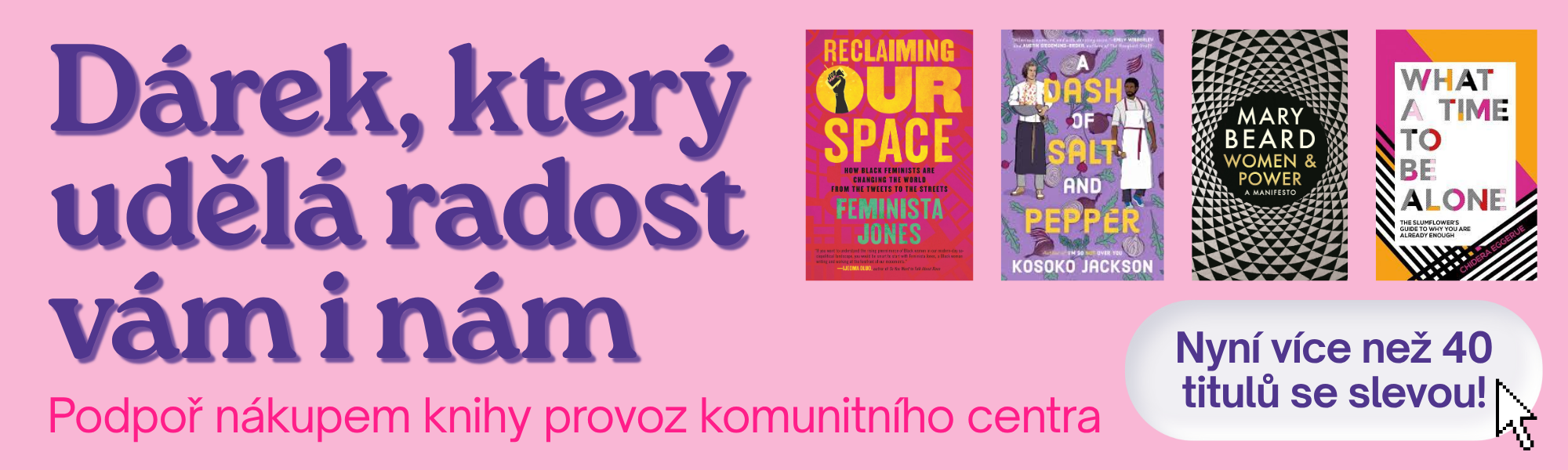 Daruj dárkem knihu co podporuje komunitní centrum