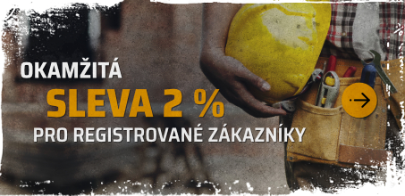 Okamžitá sleva 2 % pro registrované zákazníky