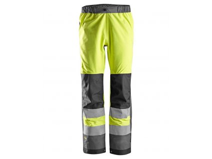 Kalhoty AllroundWork reflexní nepromokavé tř. 2 žluté XS Snickers Workwear