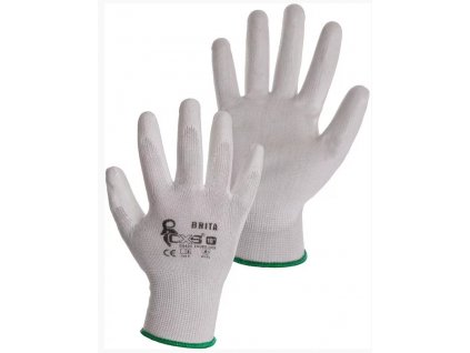 Povrstvené rukavice BRITA, bílé