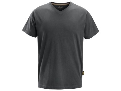 Tričko V-Neck tmavě šedé (Velikost XS)