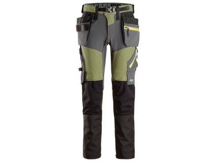 Pracovní kalhoty softshellové FlexiWork+ Stretch s PK khaki