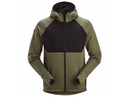 Mikina FlexiWork Active Comfort s kapucí khaki/černá (Velikost XS)