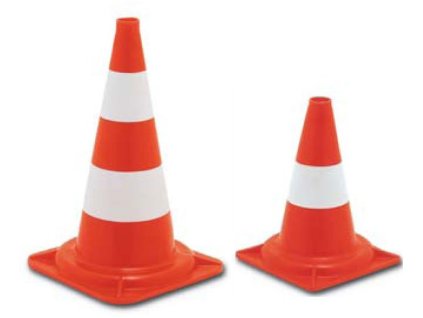 Silniční kužel - barva bílá/červená, výška 50cm