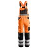 Reflexní pracovní kalhoty s laclem třída 2 oranžové (Velikost 044)