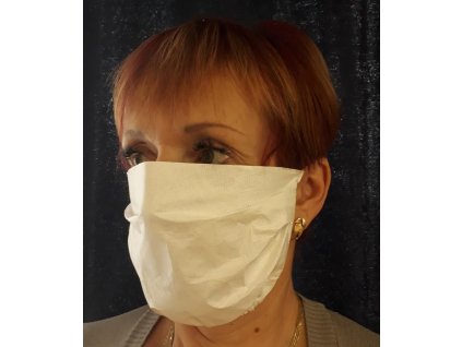 Rouška bílá materiál TYVEK 1622E