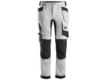 Pracovné nohavice AllroundWork Stretch s PK biele (Veľkosť 46)