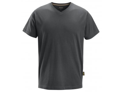 Tričko V-Neck tmavo šedé (Veľkosť XS)