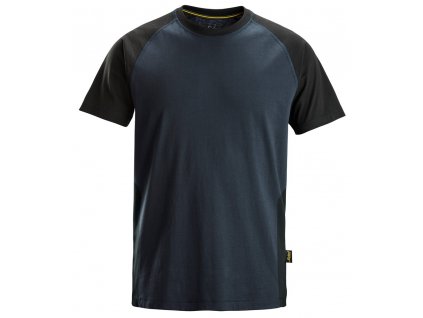 Tričko s krátkym raglánovým rukávom modro-čierne (Veľkosť S)