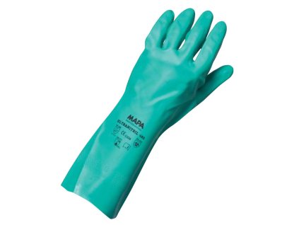 Pracovní rukavice Mapa Professionnel Ultranitril 485 - nepropustné pracovní rukavice ze zeleného nitrilu