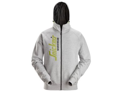 Mikina na zip Snickers Workwear šedá (Velikost XS)