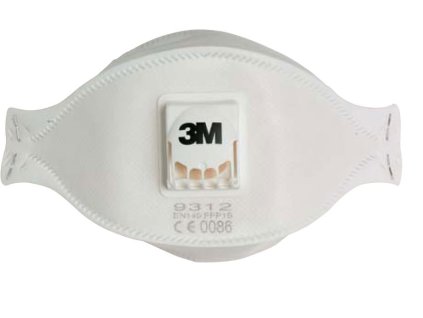 7679 respirator 3m 9312 jako typ 9310 navic vybaven vydechovym ventilem