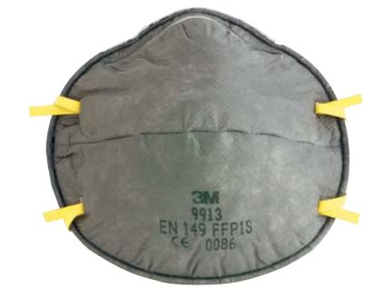 7718 respirator 3m 9913 vybaven aktivnim uhlim k ochrane proti prachum a exhalacim z organickych latek